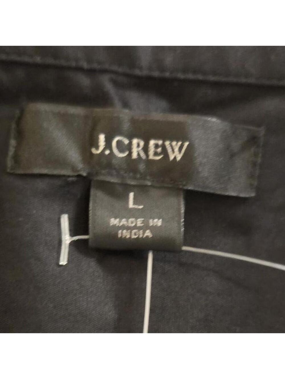 J.Crew Black Short Sleeve Collared Top Large - Picture 2 of 7